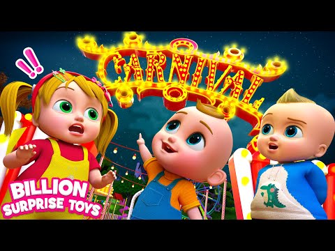 Exploring the biggest carnival night with babies - BillionSurpriseToys