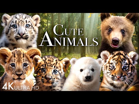 Cute Animals 4k - Adorable Moments of Baby Animals Around the World | Scenic Relaxation Film