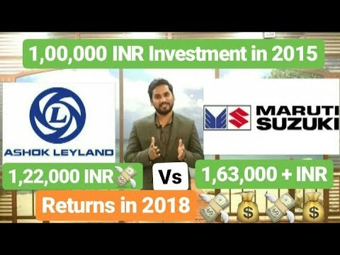 1 Lakh Investment in 2015 In Ashok Leyland Vs Investment in MARUTI 2015 | Stock Techniques