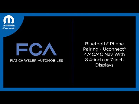 Bluetooth® Phone Pairing - Uconnect® 4/4C/4C Nav With 8.4-inch or 7-inch Displays | How To | 2024