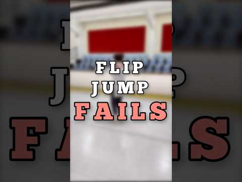 Flip jump fails from stand still #figureskating #icerink #skating