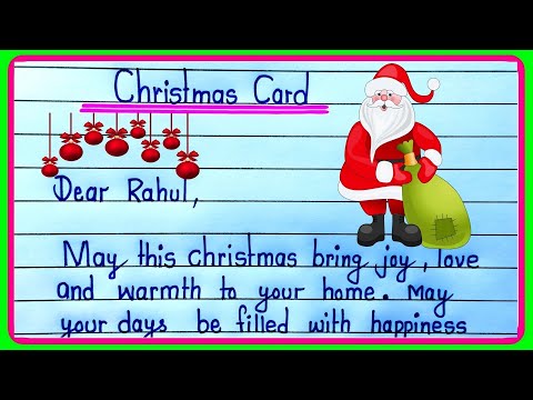 Christmas Card Writing english|Christmas Letter Writing|christmas card writing words|Christmas card