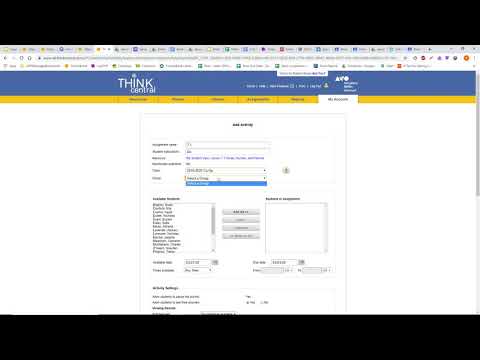 Adding assignment to ThinkCentral