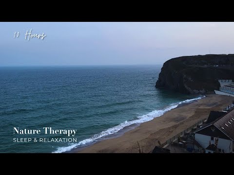 Winter Winds & Waves in Cornwall, UK | Moody Sea Sounds for Sleep & Relaxation