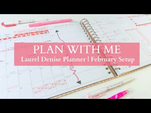 Content PLAN WITH ME | Laurel Denise Planner | February Calendar, Dashboard & More!