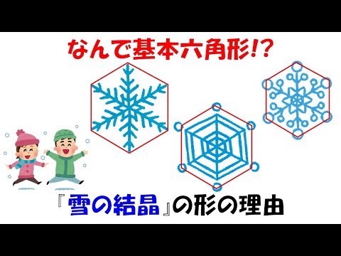 【超簡単】雪の結晶が六角形になる理由はなあに？【共有結合】【水素結合】