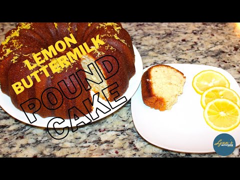 Lemon Buttermilk Pound Cake #Lynnskitchen #PrayCookRepeat