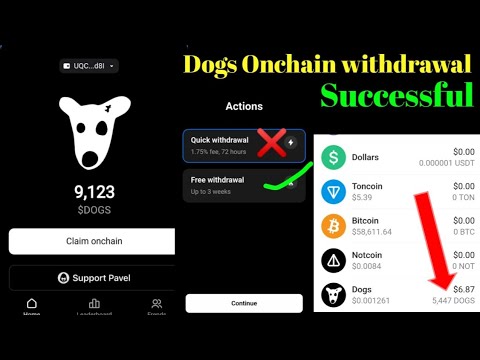 Dogs Onchain withdrawal Start | Today Dogs Onchain withdrawal  successful | Dogs Onchain Update |