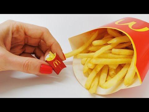 Amazing mini McDonald's FRENCH FRIES 🍟🥔❤ / funny / mini cooking / mini food / tiny kitchen / ASMR