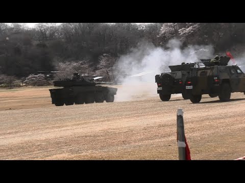 【4K】陸上自衛隊船岡駐屯地創立記念行事で行われた訓練展示（模擬戦）