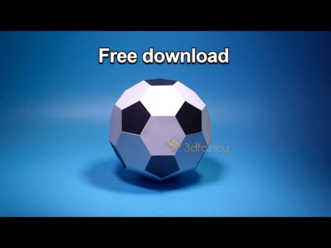 Free 3D Papercraft SVG Files for Cricut Projects, How to make Papercraft Soccer Ball