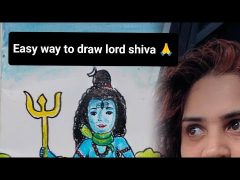 Drawing of lord shiva 🙏 in easy way #youtube #livestream #drawing #lordshiva