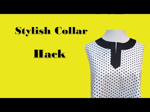 Transform Your Shirts with This Buttonless Collar Tutorial!🪡🧵