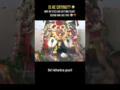 Is he crying 🥺🙏🏻✨jay Jagannath 🙏🏻🥺❤️#youtube #shorts #shortvideo #jagannath #crying