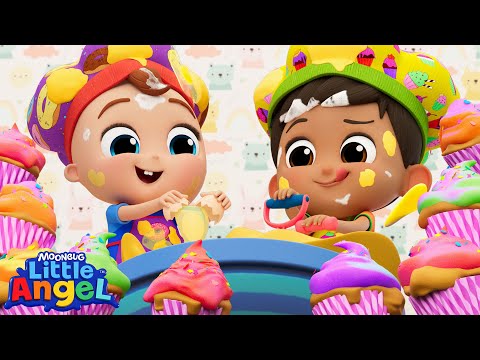 Uh-Oh! Muffin Man Baking Cookies | Little Angel Kids Songs & Nursery Rhymes