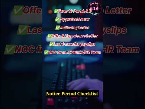 Notice Period Checklist 2024✅| Notice Period Documents||Check description 👍 #ytshorts #noticeperiod