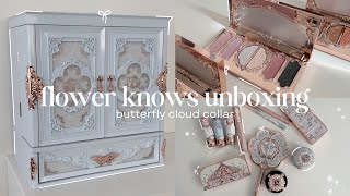 🦋 flower knows unboxing: butterfly cloud collar collection, haul + swatches, short review