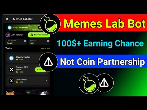 Memes Lab | Notcoin Partnership with memes lab | Memes Lab Bot