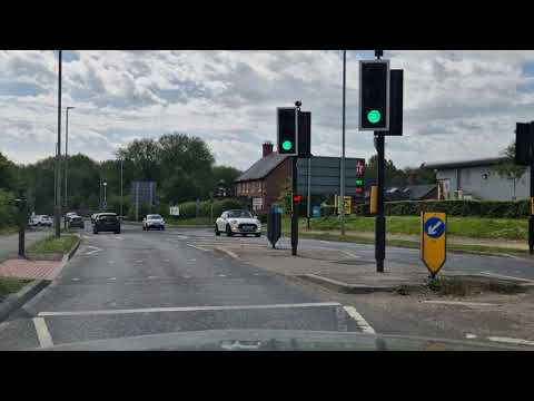 Crewe Green Roundabout from Sydney Rd, 3rd exit to M6 South, University Rd, Crewe Driving Test Route