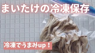 【マイタケの冷凍保存】冷凍するとうまみがアップします！！