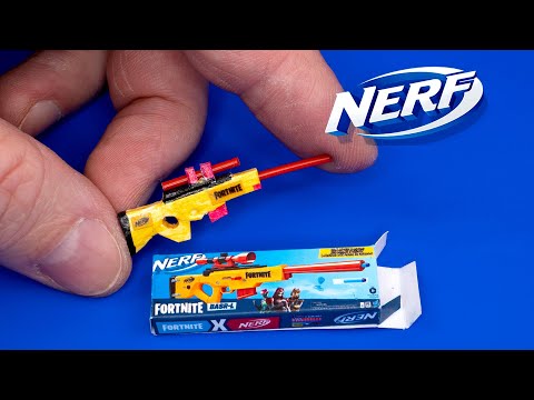 Nerf Fortnite BASR-L Bolt Action. How to make for DollHouse DIY