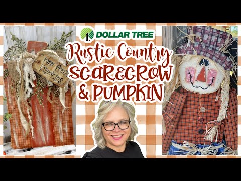 🍂🧡 *NEW* 2023 Rustic Country FALL Crafts || DOLLAR TREE || Homespun HAND PAINTED Wood Crafts