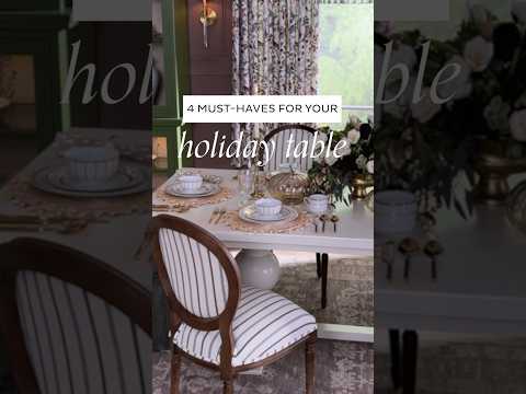 Prepping for holiday hosting? Check out these 4 holiday table decorating tips #shorts #homedecor