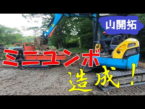 【山開拓】ミニユンボで造成してたら大量の○○が出てきた!!