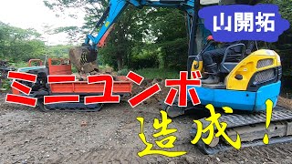 【山開拓】ミニユンボで造成してたら大量の○○が出てきた!!