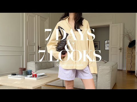 7 Days & 7 Looks | Summer Outfit with a bit of color | Minimal Wardrobe