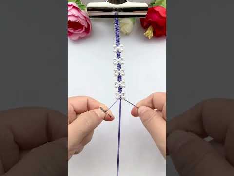 Beaded bows, rope braiding skills sharing, simple braided bracelet tutorial, handmade DIY, brace