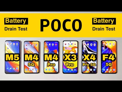 Poco M5 vs Poco M4 5g vs Poco M4 pro vs Poco X3 pro vs Poco X4 pro 5g vs Poco F4 5g battery test