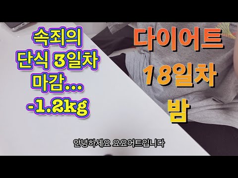 속죄의 재단식 3일후기 다이어트17-18일차 고도비만 다이어트 브이로그 super morbildy  obese diet vlog