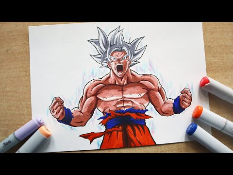 How to Draw Goku Mastered Ultra Instinct - Step By Step Tutorial | Dragon Ball Super