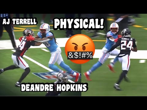 DeAndre Hopkins Vs AJ Terrell GOT PHYSICAL! 🤬 (WR Vs CB) Falcons Vs Titans 2023 highlights