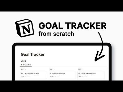 Build a Goal Tracker from scratch | Notion Tutorial