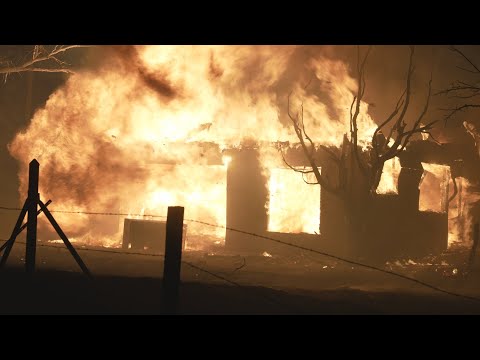 Durham, Oklahoma Wildfire Destroys Houses 3-29-2022 *4K*