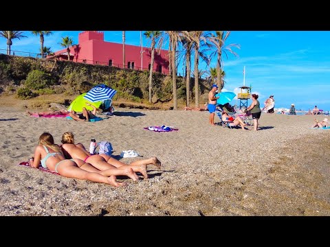 Benalmadena Malaga Spain Beach Walk September 2022 | 4K