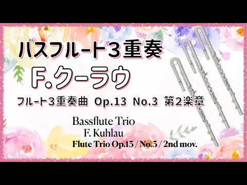 【バスフルート3重奏】クーラウ「フルート3重奏曲Op.13第3番第2楽章Adagio con dolcezza」