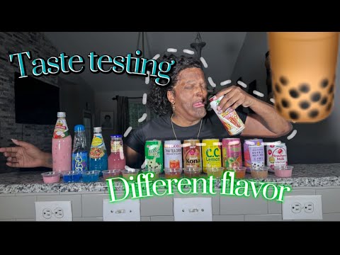 Taste testing different types of drink from different cultures of style