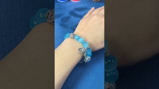 Make aquamarine bracelets.#diy #handmade #crystal #beads #handmadejewelry #crystaljewelry