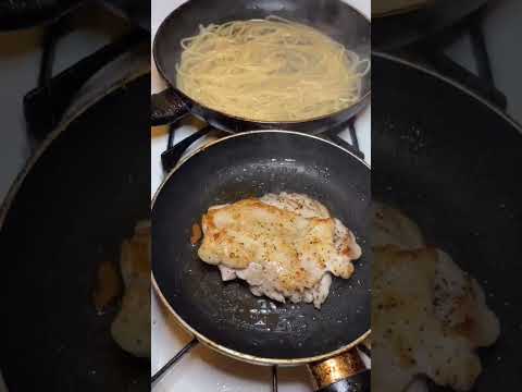 Crispy Garlic Chicken Pasta #shorts