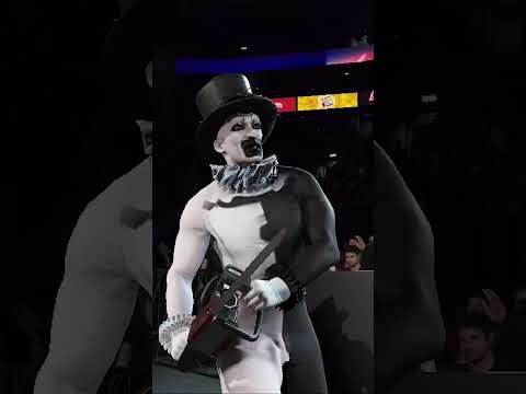 David Howard Thornton enters the ring in Art the Clown (Terrifier) attire in #WWE2K24