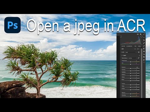 How to open a jpeg in Adobe Camera Raw