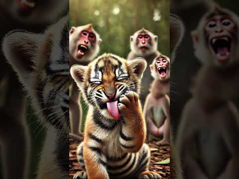 Am I a Big Cat : Baby Tiger's Story Melody #cute #music #3d #babytiger #foryou #viralshorts