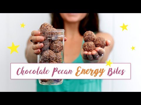 NO-BAKE Vegan Chocolate Pecan Energy Bites 🍫