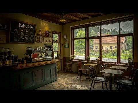 🌧️ NATURAL RAIN SOUNDS – Hear the Rainfall Outside a Cozy Café | Relax and Feel at Ease | ASMR Rain