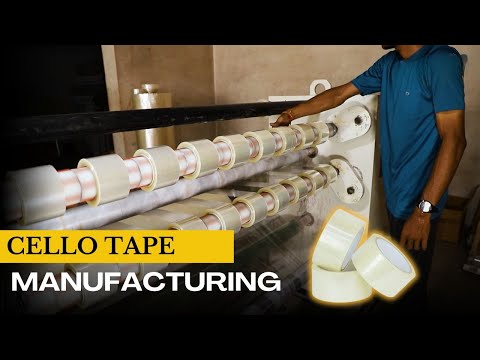 Amazing Process of Cello Tape Making | Unseen Factory Tour of Gum Tape Making