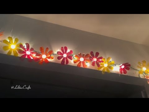 ♻️Recycle plastic bottles into a beautiful garland 😍