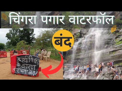 चिंगरा पगार वाटरफॉल हुआ बंद, जंगली हाथी कर रहे है सैर।। gariyaband Chhattisgarh || Alkarha Vlogger